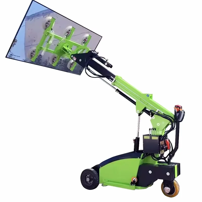 New Mini Light Weight Vacuum Suction Handling Cart Mobile Glass Lifting Trolley Remote Control Battery Powered for Narrow Space