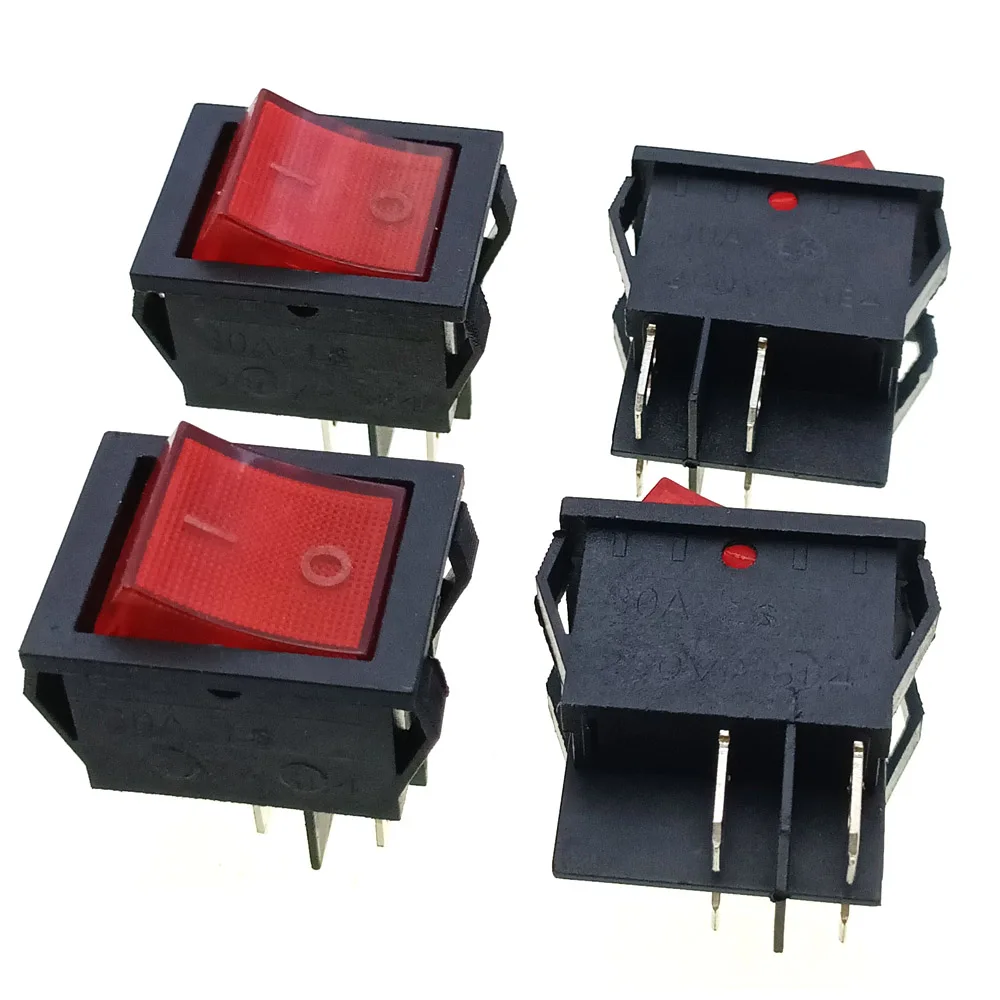ON/OFF 30A 250V AC High Current 4Pin Power Switch Connector Special for Eelding Machine Rocker Power Button Switches