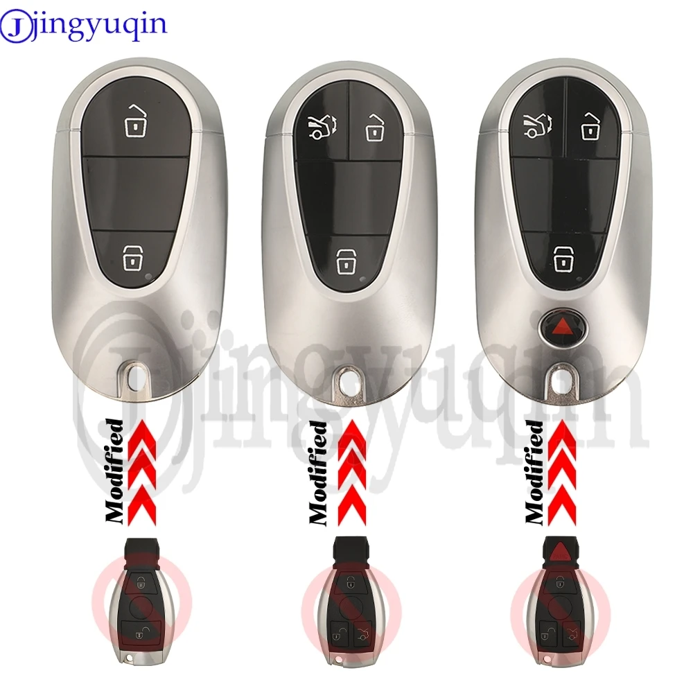

jingyugin 2/3/4 Buttons Modified Remote Car Key Shell Case For Mercedes Benz A B S E Class Support NEC BGA 2000+ Auto Fob