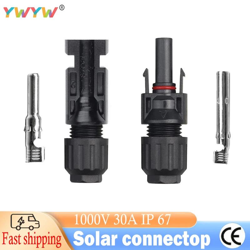 1000V Solar Connector Male and Female Plug Cable for Solar Panels Photovoltaic Systems