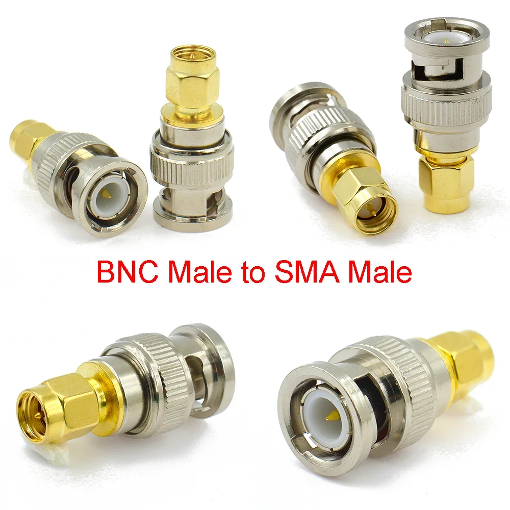 [MY] BNC to SMA Connectors SMA-BNC Q9 Straight Convector Adapter RP-SMA to BNC Male to Female for RF Antenna/Extension Cable Kit