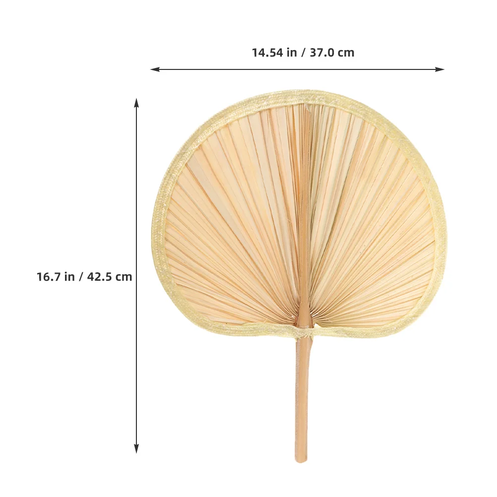 

3Pcs Handheld Summer Cooling Fan Natural Banana Leaf Weaving Lightweight Party Beach Bbq Decor Hand Weaving Fan
