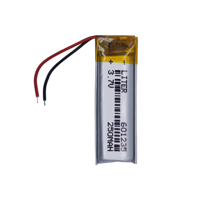 

Polymer 601235 3.7V 061235 250mah camera pen recorder Haircut Bluetooth lithium battery factory direct sales