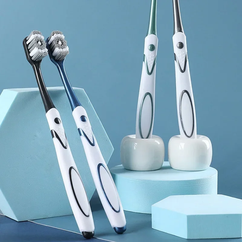 Medium-Hard Bristle Toothbrush for Adults,Excellent Cleaning Effect,Whitening Teeth 360 Whole Mouth Clean ,Mens Toothbrush