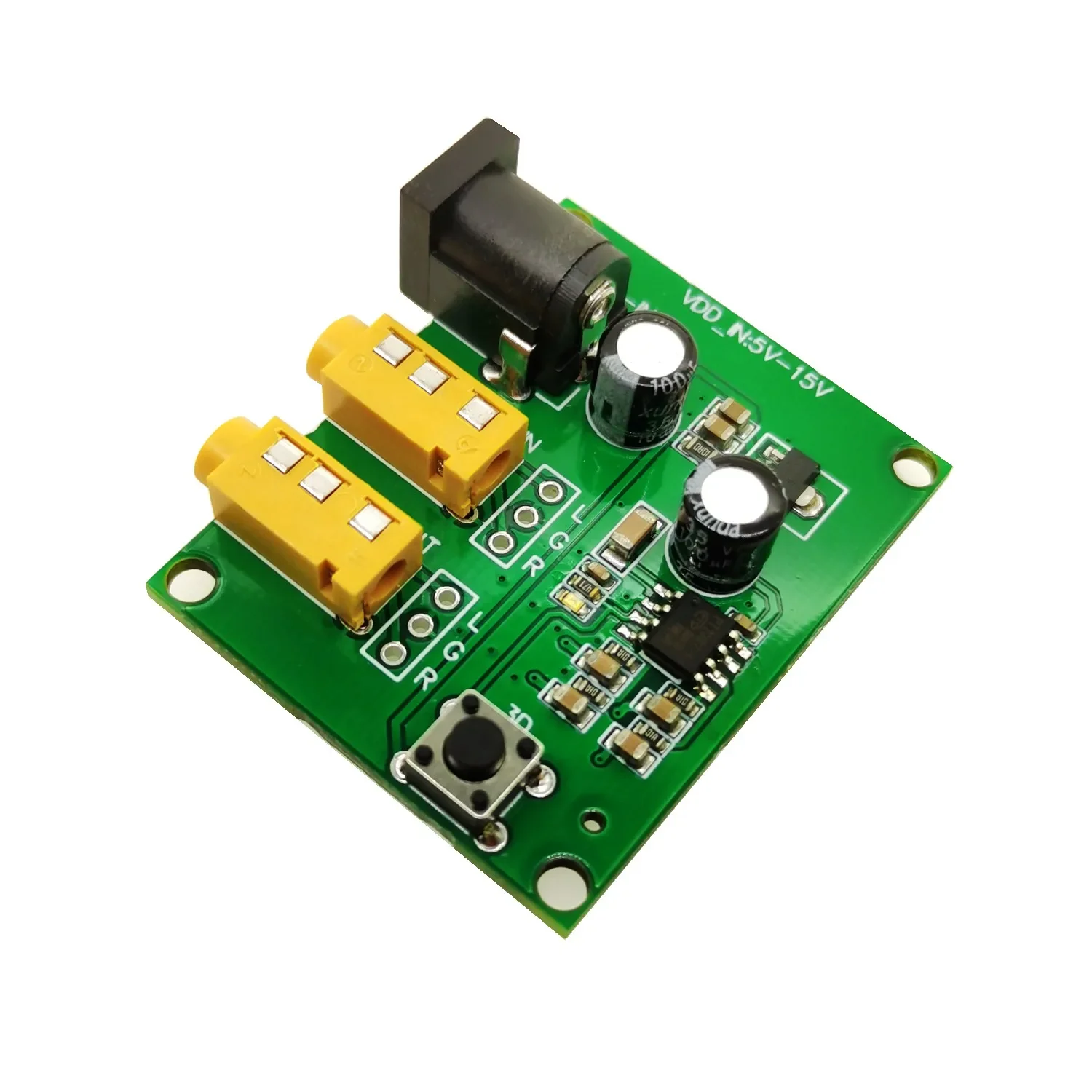 

3D surround sound audio processing module pt2387 analog audio 3.5 input and output