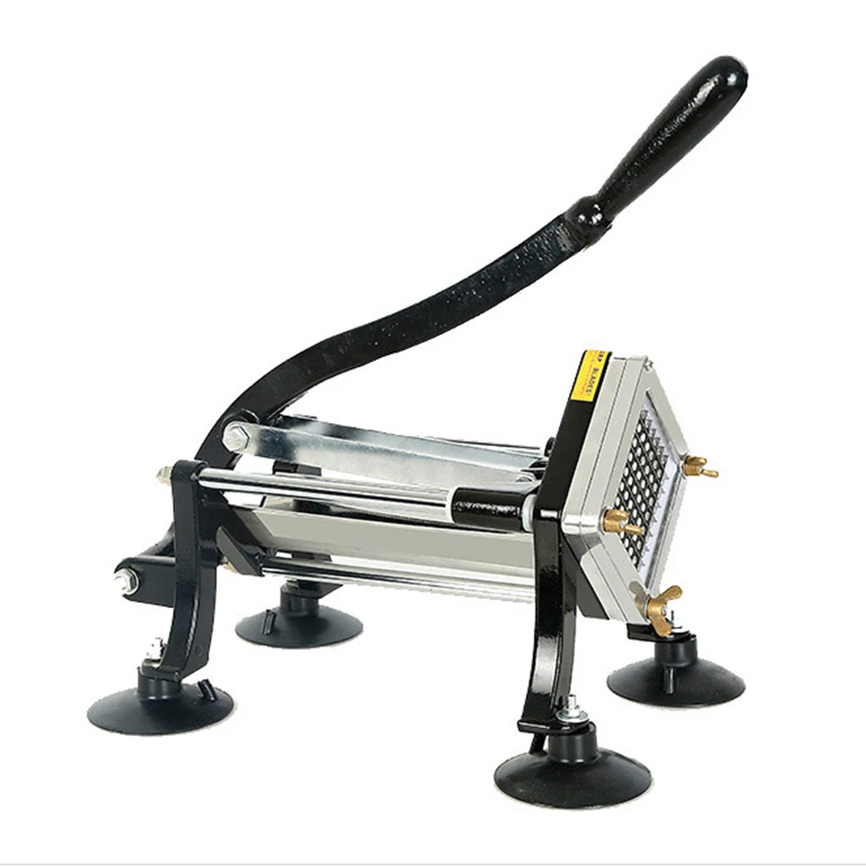 KL005 Professional French Fry and Vegetable Cutting Machine with 8/10/12mm Blades, Black