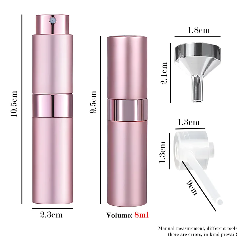 8ML Refillable Mini Perfume Bottle Portable Cosmetic Bottle Spray Bottle Travel Portable Sprayer Atomizer Perfume Spray Bottle