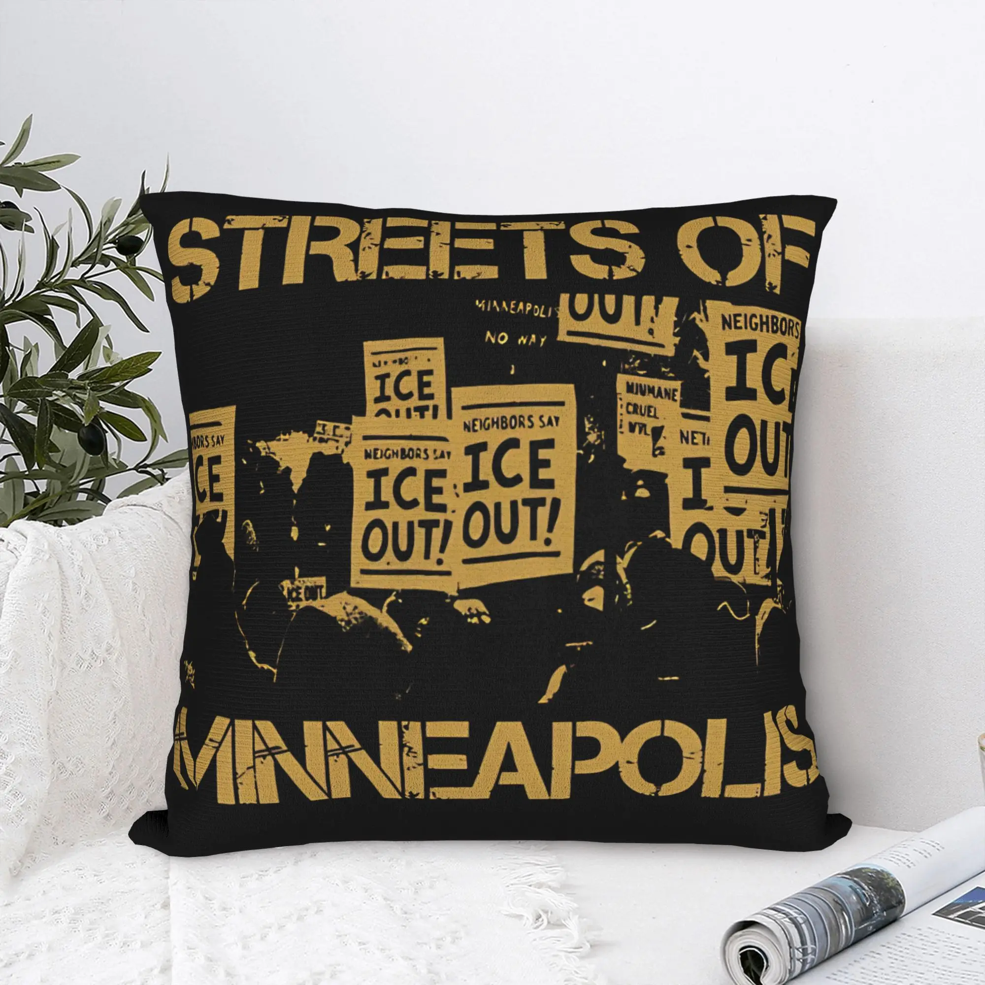 Warm Home Bruce Springsteen - Streets Of Minneapolis ice out Decor Pillowcases Accessories  Pillow Cover Zipper Multi Size