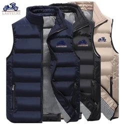 Hoogwaardig geborduurd CAMEL-katoenen vest, hete verkopende herfst- en winterherenmode, casual, comfortabele mouwloze jas