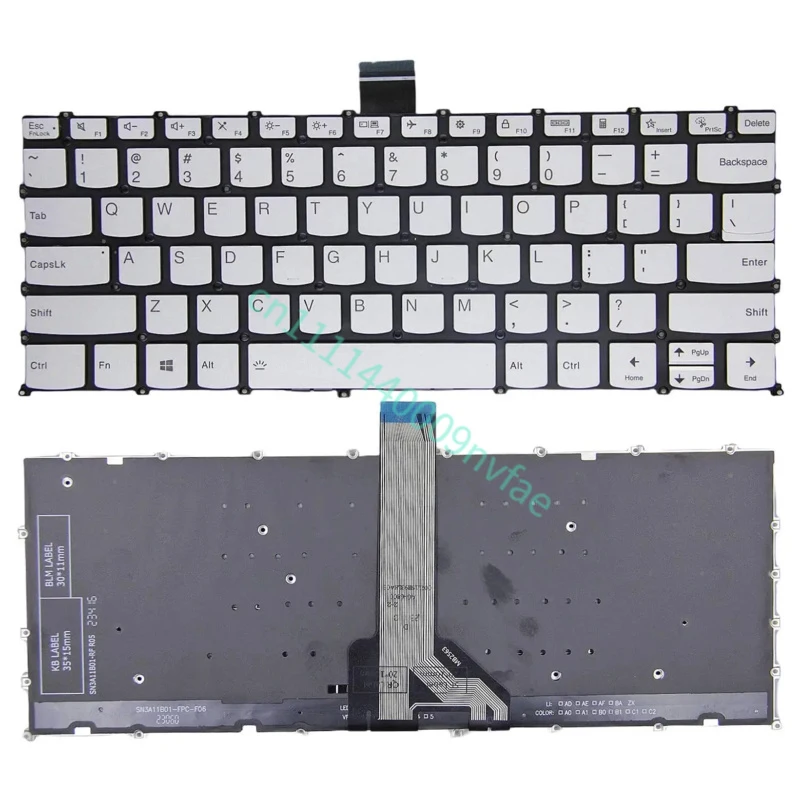 New For Lenovo Yoga Slim 6 14APU8 14IAP8 14IRH8 14IRP8 Laptop Keyboard US Black With Backlit 0.3