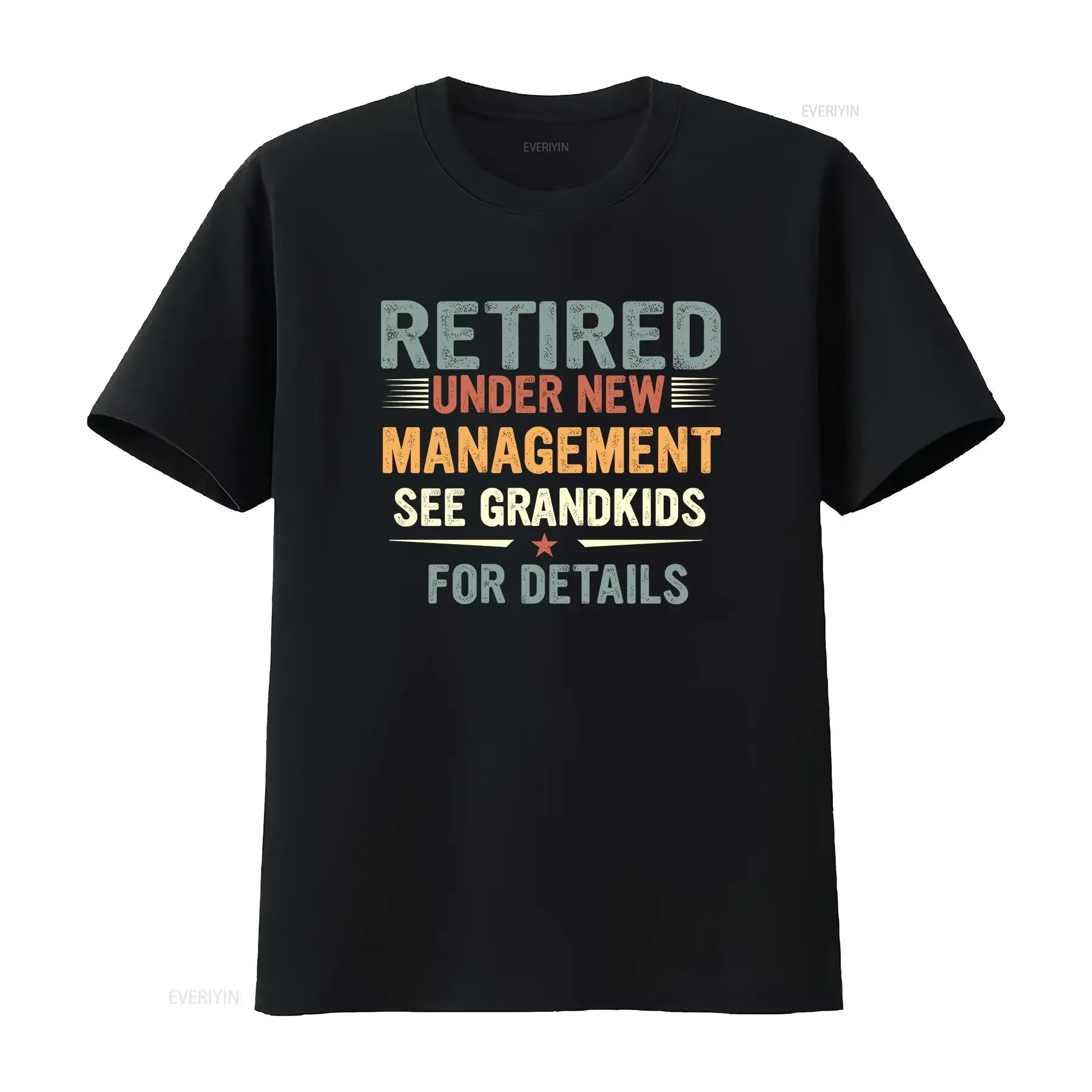 Retired Under New Management See Grandkids for Details Retirement Grandpa Vintage T Shirt Happy Grandfather vintage Washed