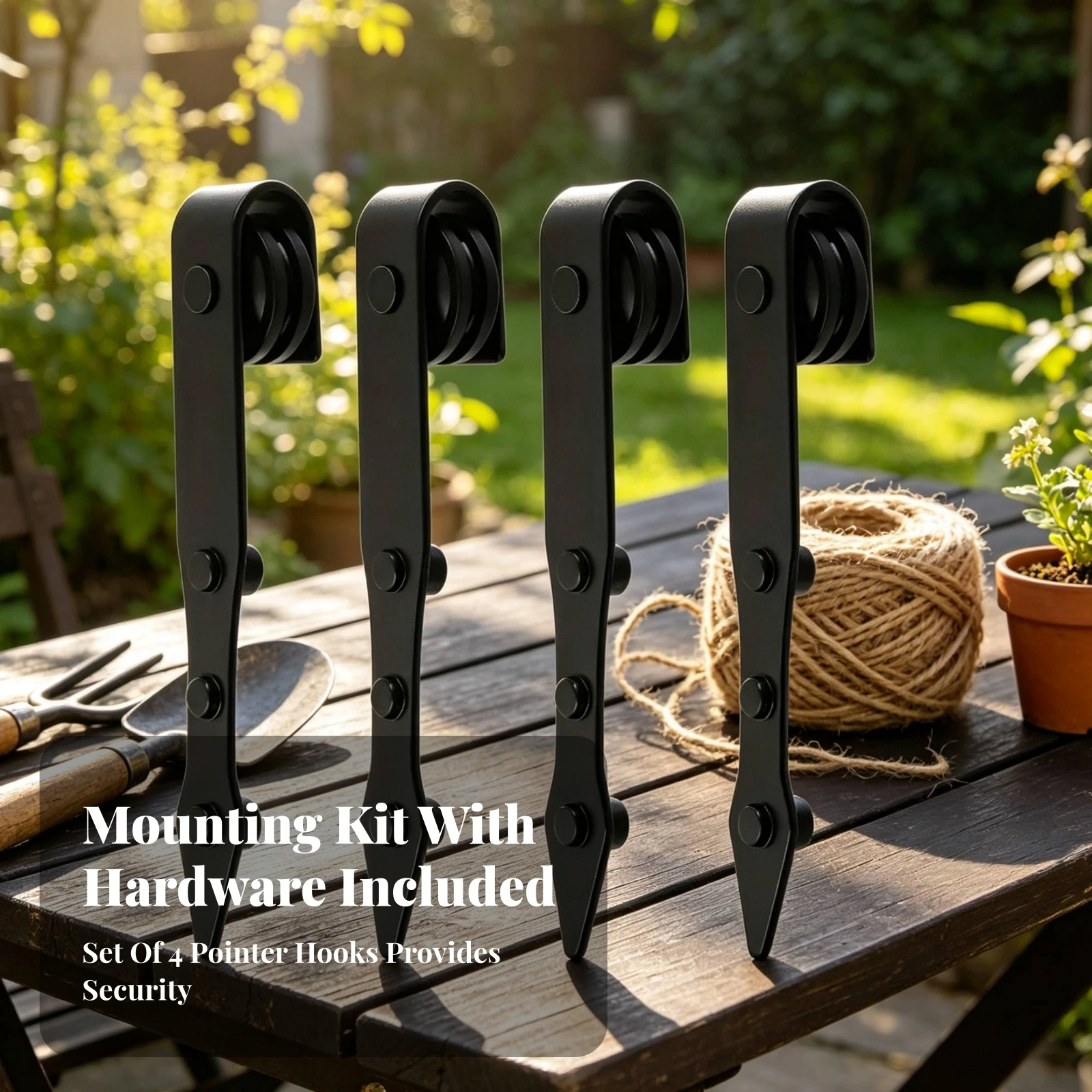 4 Pieces Arrow-Shaped Hanging Hooks Matte Black Sliding Door Rollers Barn Door Hangers Slim Profile Roller Heavy-Duty for DIYers