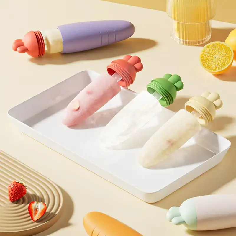 Radish Popsicle Mold Kitchen Gadgets Creative Food-grade Silicone Popsicle Maker Tools Household Homemade Popsicle Radish Mold