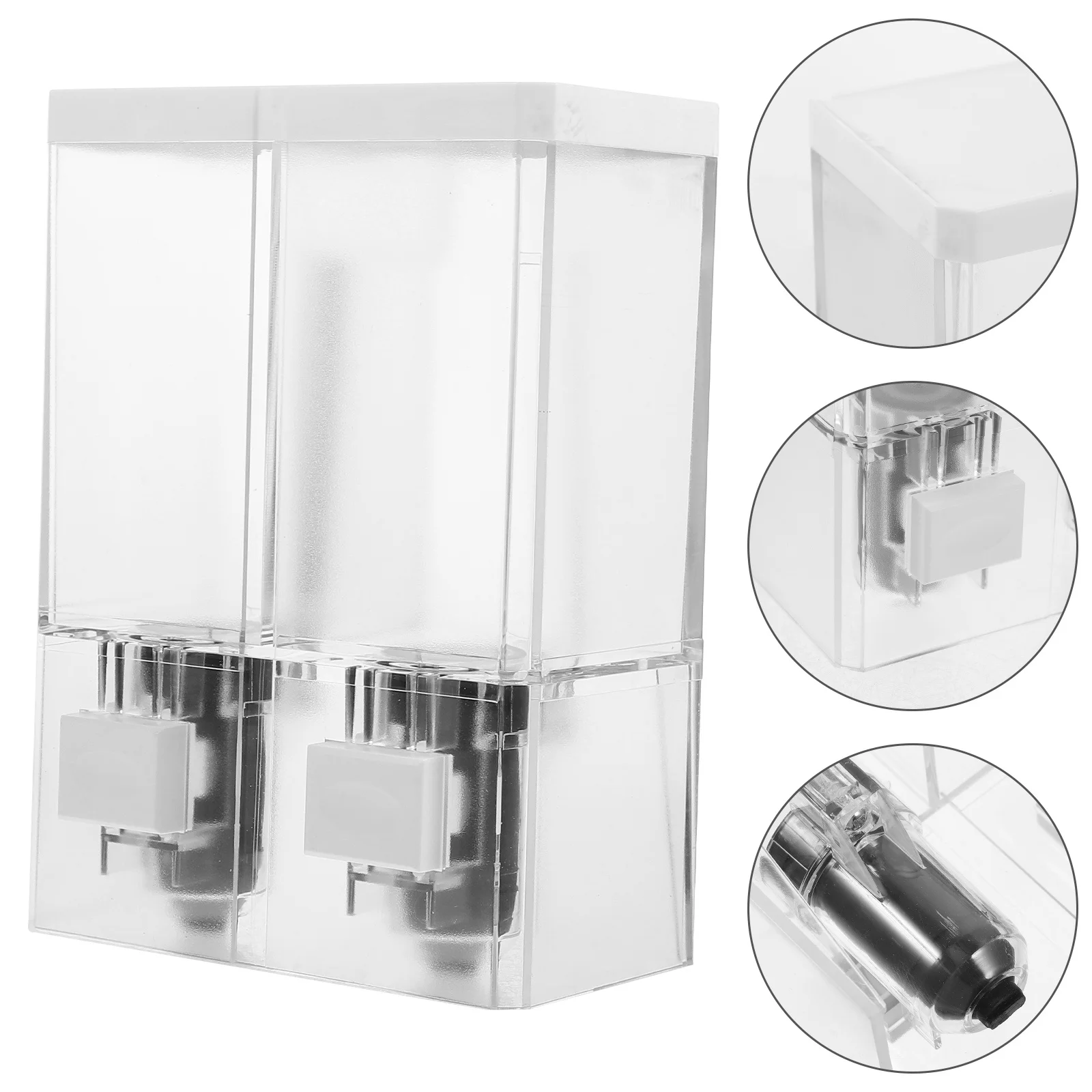 

2 Chamber Shower Shampoo Soap Dispenser Pump Replacement Bottle Wall Mount No Drill Shower Dispenser Soap Dispender