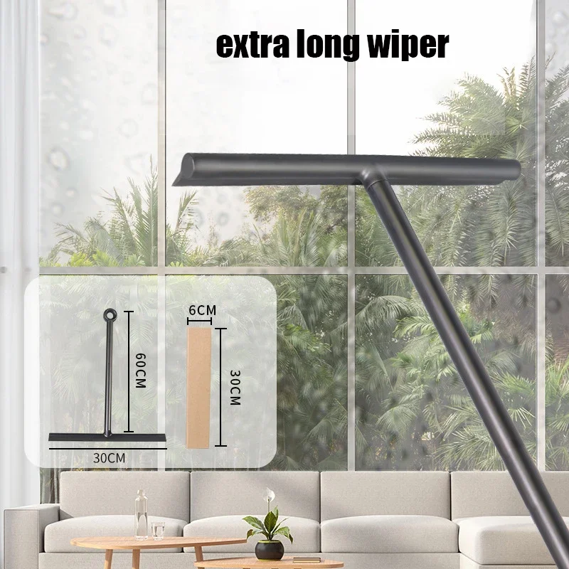 Super Long Shower Rodo Limpador De Vidro, Raspador De Vidro, Limpador De Janelas Com Suporte, Limpador De Espelho Do Banheiro, Ferramenta De Limpeza