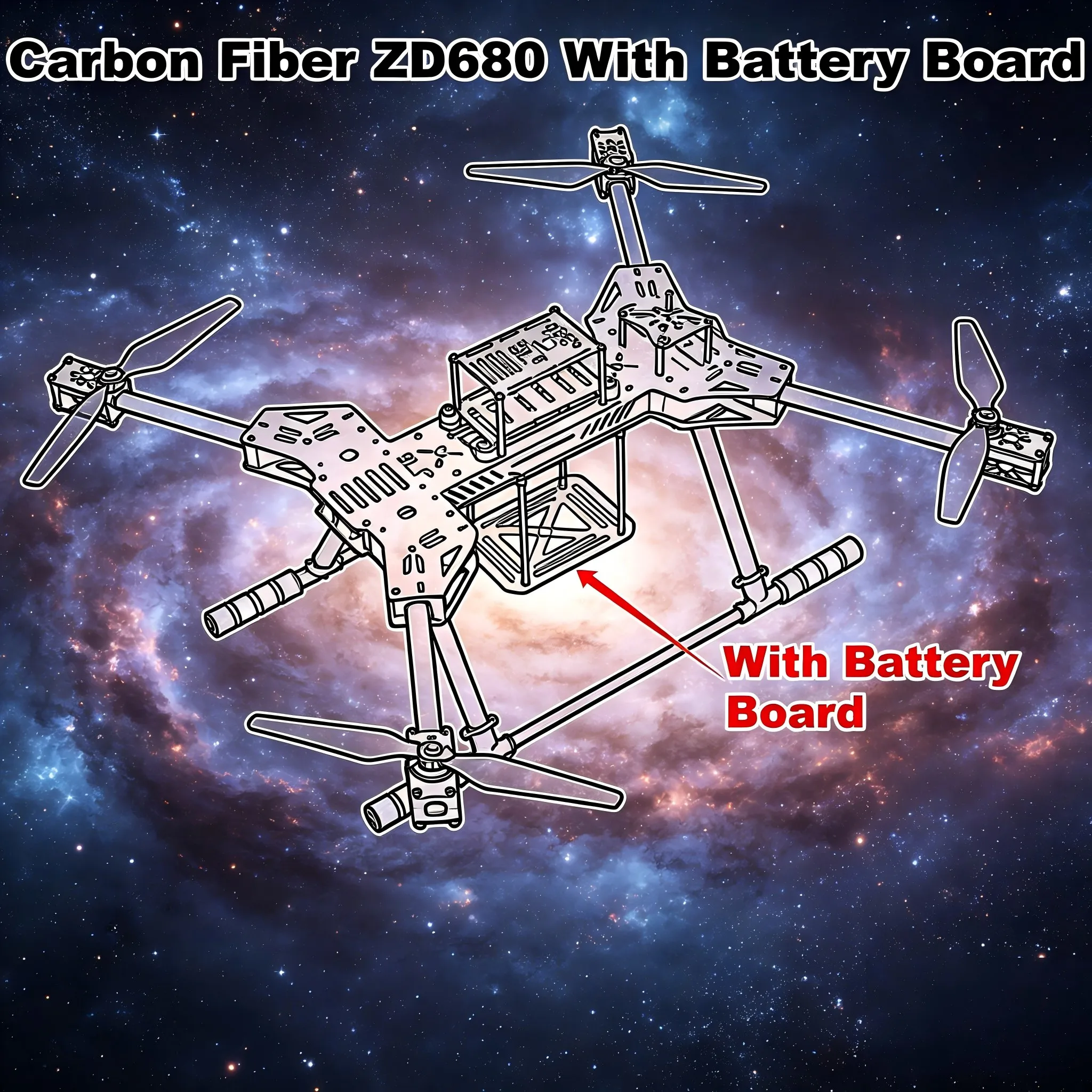 

NEW ZD680 PIXHAWK2.4.8 M9N Full Carbon Fiber Hexa-Rotor Foldable Arm Hexacopter Frame Kit forCopter with Unflodable Landing Gear