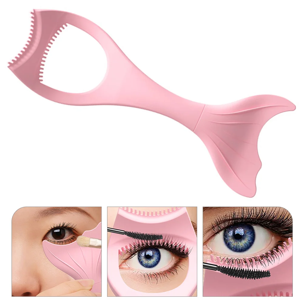 Siliconen Mallen Wimperborstel Mascara Shield Applicator Siliconen Zeemeermin Mascara Bewaker In Wimper Kam Eyeliner Stencils