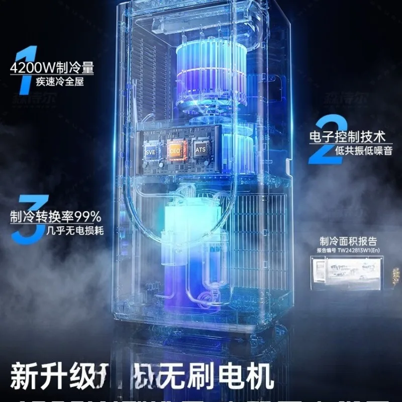 مروحة تبريد متنقلة لتكييف الهواء، مروحة تبريد منزلية صغيرة بدون ماء #4