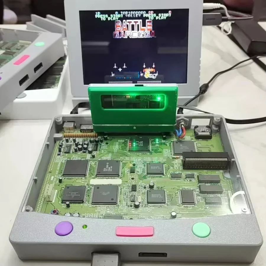 

New Saroo Dedicated Transparent SS Saturn Game Console DIY Diskless Host SAROO Card Loader Exclusive for Sega Saturn Games