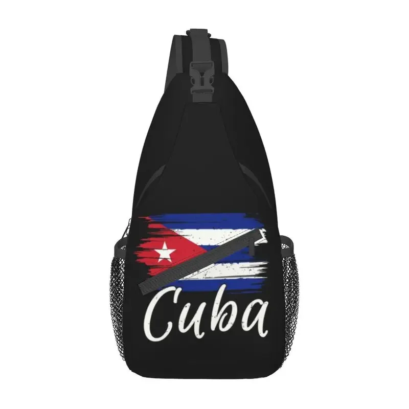 Cuba Cuban Havana Flag Sling Crossbody Backpack Men Custom Cuban Patriotic Chest Shoulder Bag for Traveling Daypack