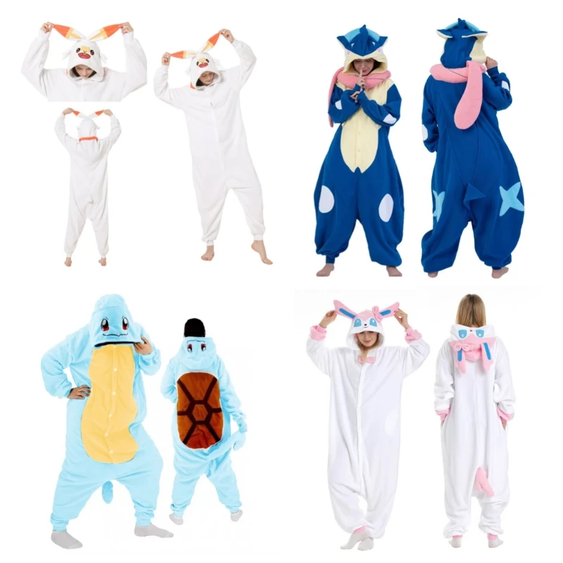 Pokemon Cosplay Costume Kigurumi Anime Onesie for Men And Women Gengar Funny Jumpsuit Halloween Christmas Party Outfit