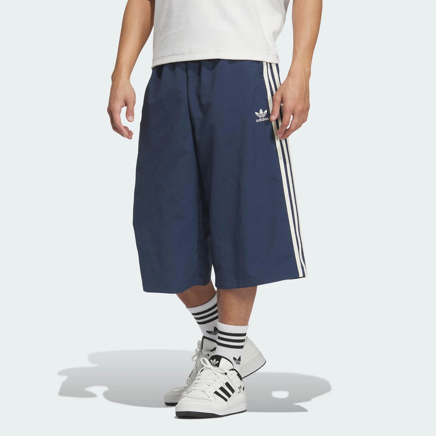 Adidas genuine clover men's loose over knee dry breathable shorts KB5442