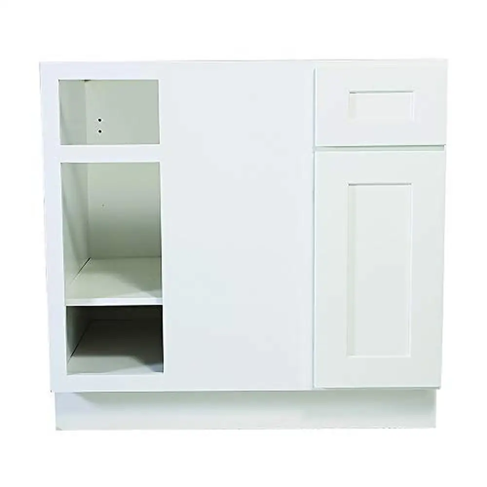 Adjustable Soft-Close Shaker White Kitchen Cabinet 36x34.5x24 Ready-to-Assemble HDF Plywood Shelving