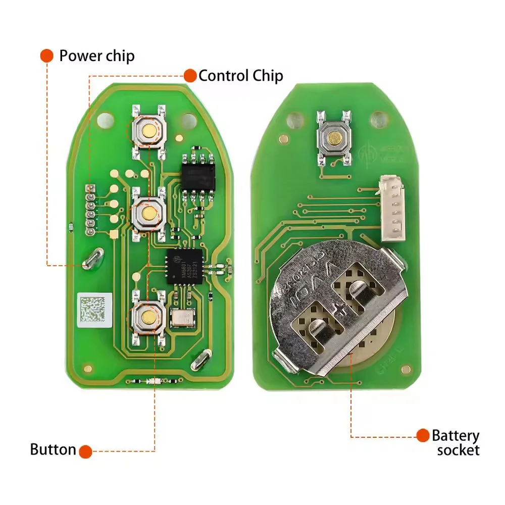 Xhorse XKHY01EN 와이어 범용 원격 키, 현대 3 + 1 버튼, 영어 버전, VVDI 키 도구 작동, 로트 당 5 개