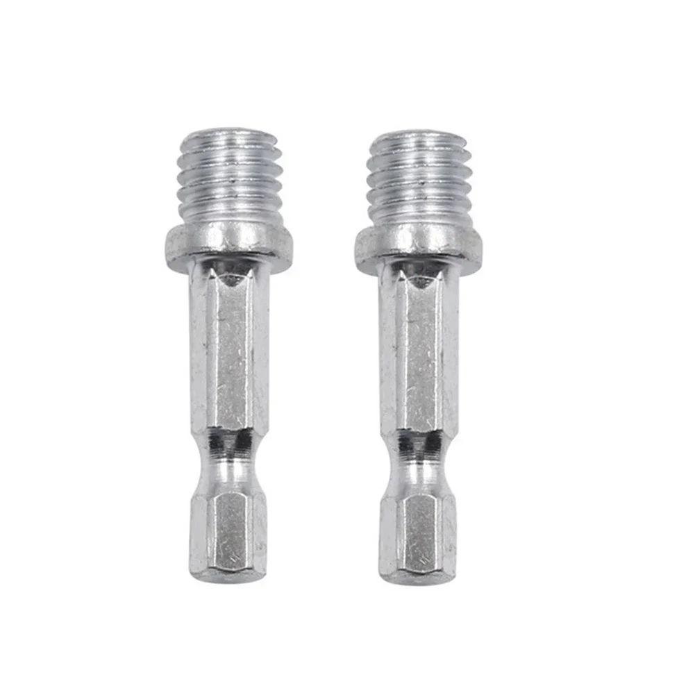 Drill Chuck Connecting Rod 1/4 2pcs Connecting Rod Adapter Metal Material Polishing Disc Connection Screwdriver