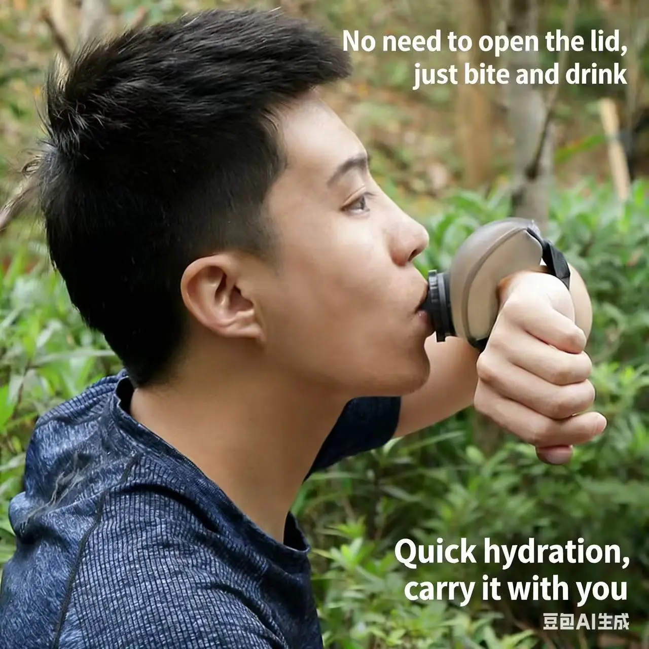 Wrist Water Bottle Silicone Collapsible Sports Hydration Flask for Running Marathon Hiking