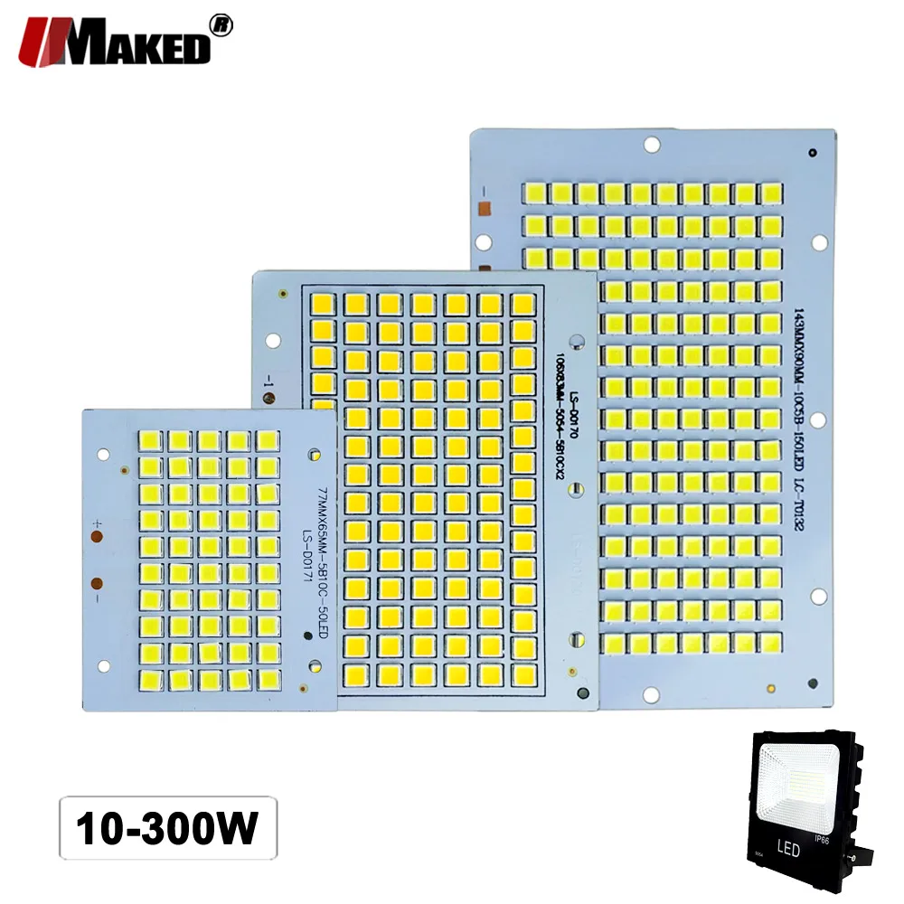 5PC LED PCB SMD5054 Floodlight Plate 10W 20W 30W 50W 100 150 200W 300W 100% Full Power Light Source Panel For Outdoor Lamps DIY