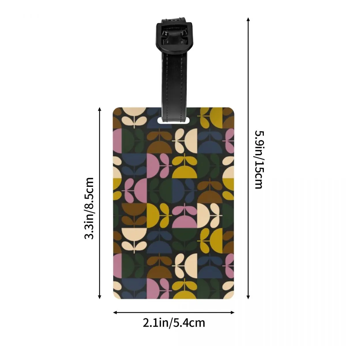 Custom Orla Kiely Multi Stem Luggage Tag Privacy Protection Abstract Scandinavian Floral Baggage Tags Travel Bag Labels Suitcase