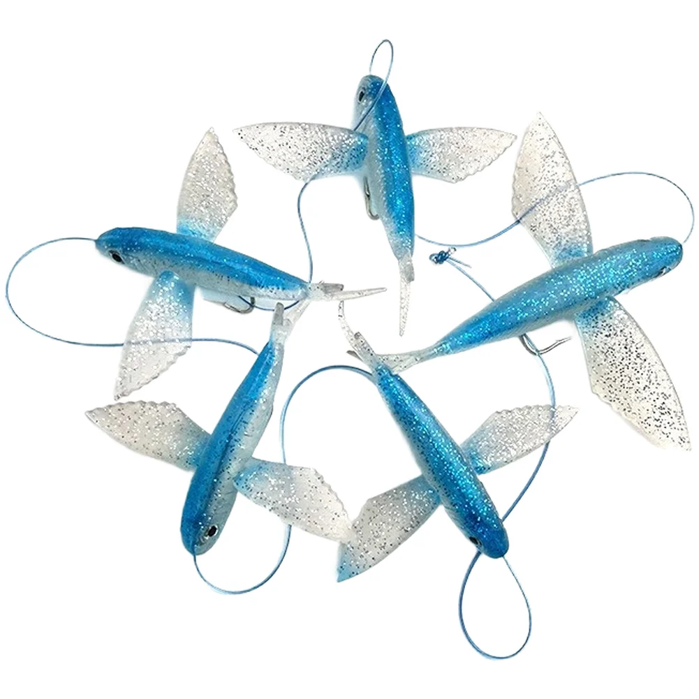 

Daisy Chain Rig Trolling Lure Set 3D Fish Eyes Realistic Scales Rotating Swivel Soft PVC Material Fishing Lure