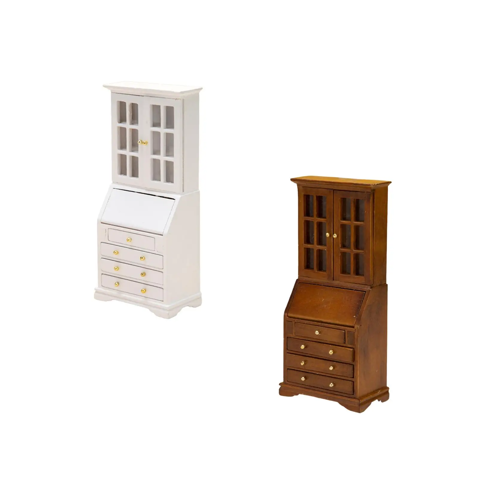 1:12 Scale Dollhouse Bookcase Display Stand Miniature Wooden Frame Furniture