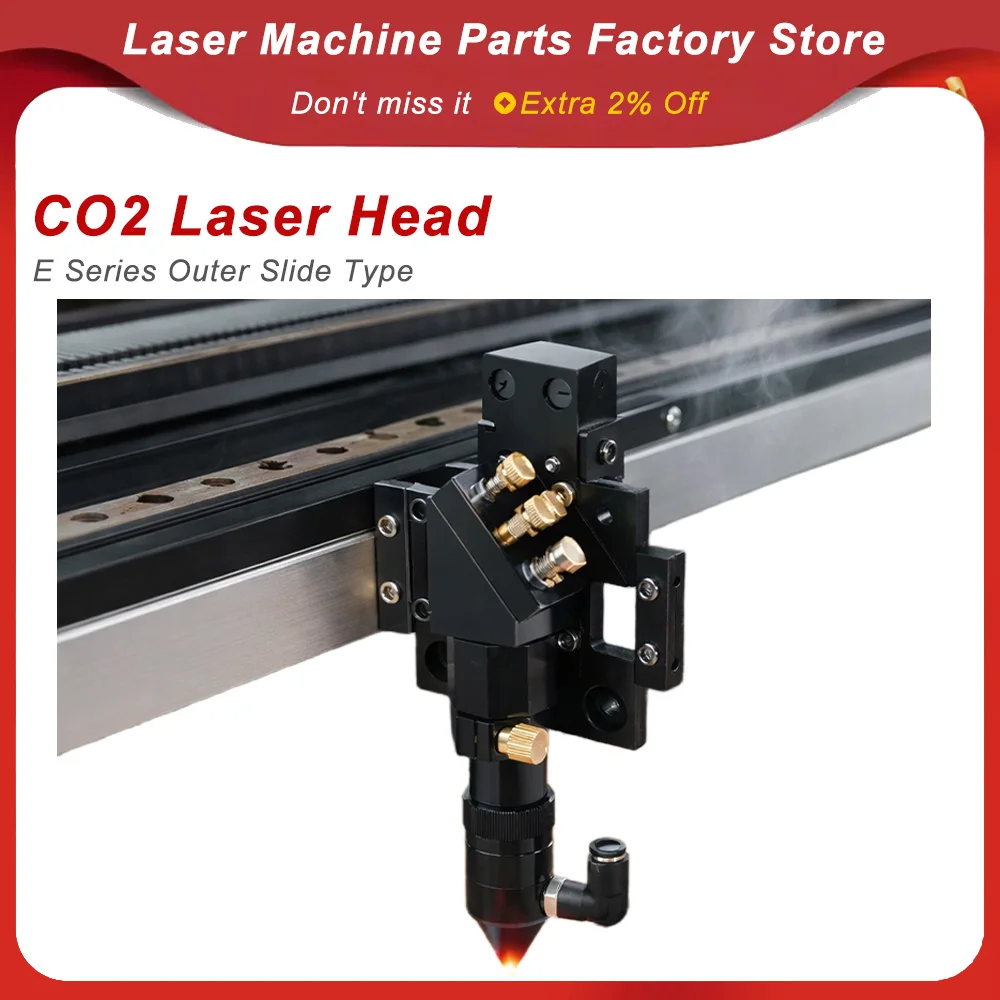 

CO2 Laser Head Outer Slider Type with Air Assist Nozzle for Dia 20mm Lens FL 50.8/63.5mm D25mm Mirror