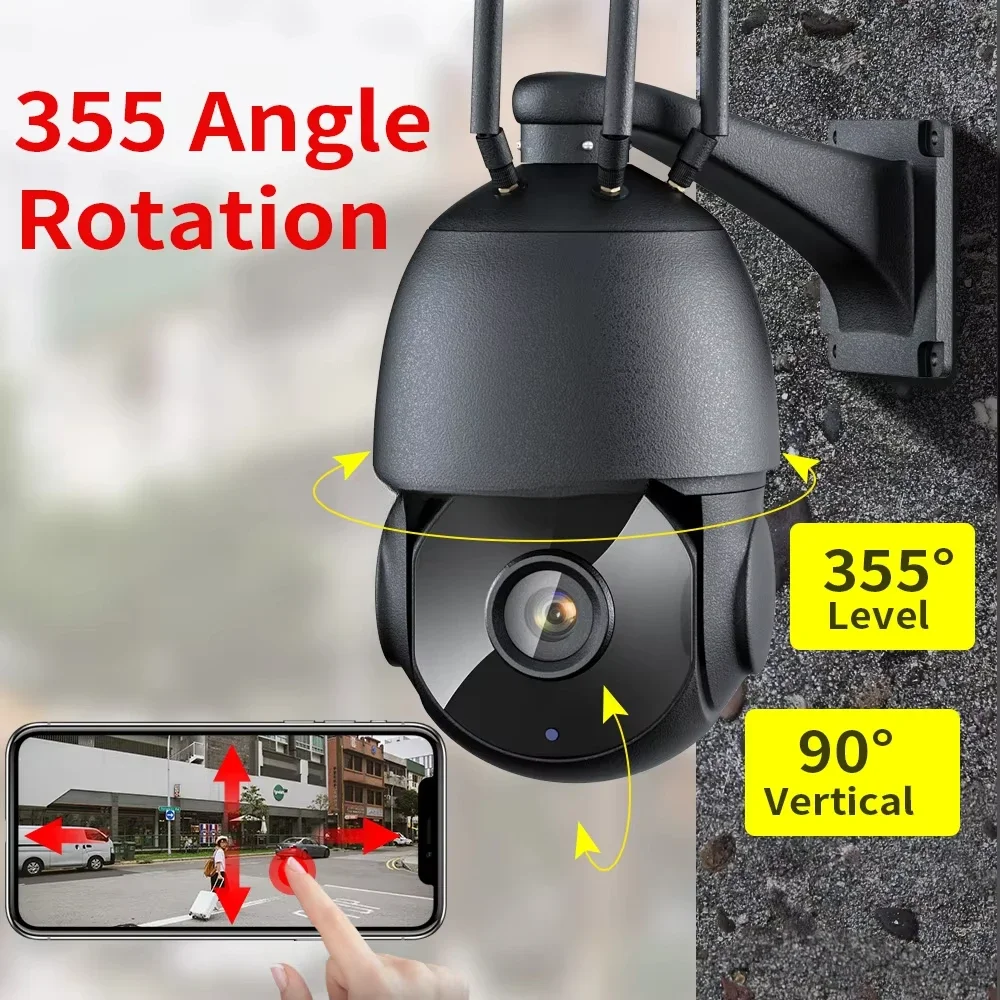 4GSIM بطاقة 2MP اللاسلكية الأمن IP كاميرا شبكة مراقبة 5X التكبير HD PTZ في الهواء الطلق مراقبة المنزل كاميرا بشكل قبة CCTV 50 متر الأشعة تحت الحمراء للرؤية الليلية #6