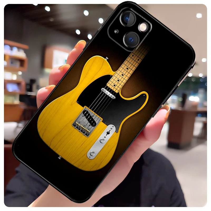 Guitar Music Art Case For iPhone 16 13 14 11 12 15 Pro Max X XR XS