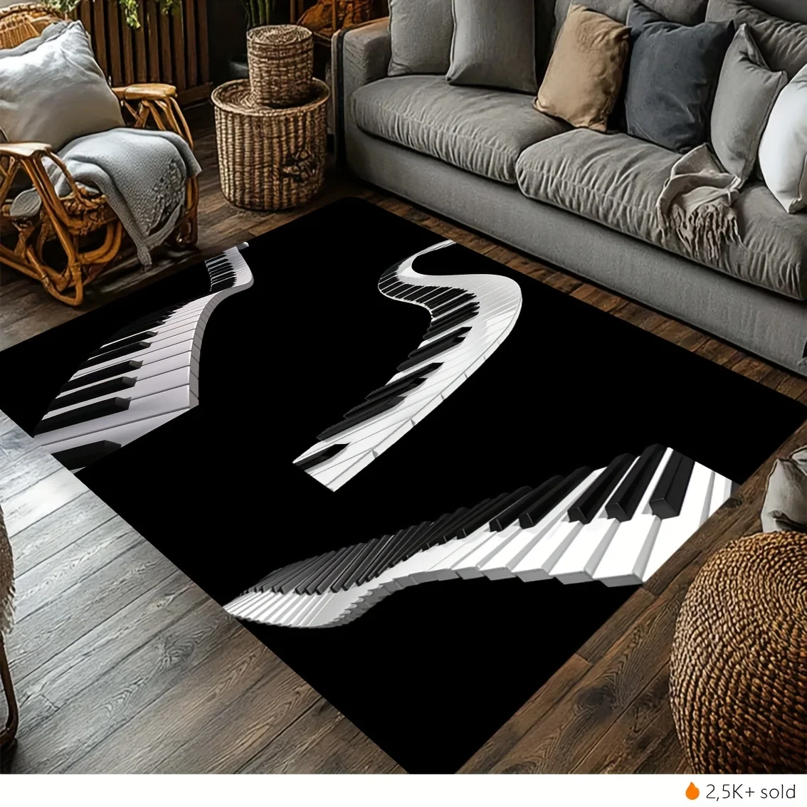Festive Contemporary Flow Motif Rectangular Rug Decorative Non Slip Door Mat Versatile Accent For Gym Dance Studio Lounge
