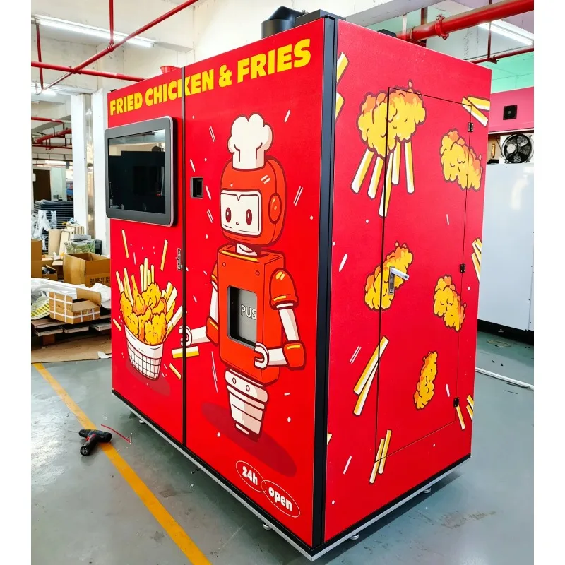 French fries vending machine, supports credit card and coin payment, 32-inch touchscreen self-service end point