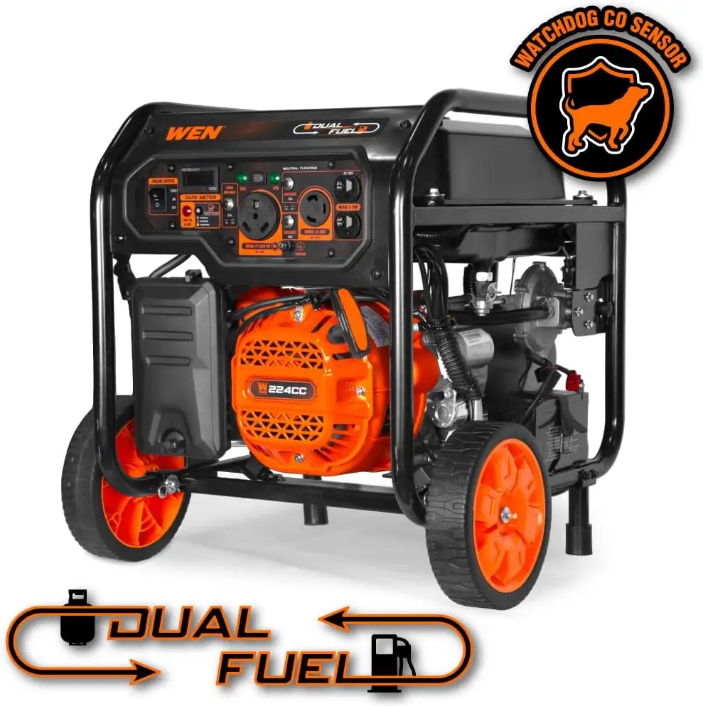 

5,600-Watt Dual Fuel Portable Generator with Wheel Kit, Electric Start, and CO Watchdog (DF5600X)