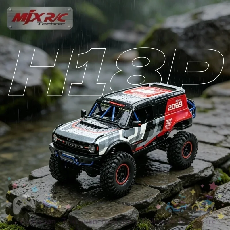 In Stock MJX H18P RC Remote Control Car Bronco 1/18 Scale Brushless 4WD Off Road Climbing Crawler ABS Hard Shell For Adult Hobby