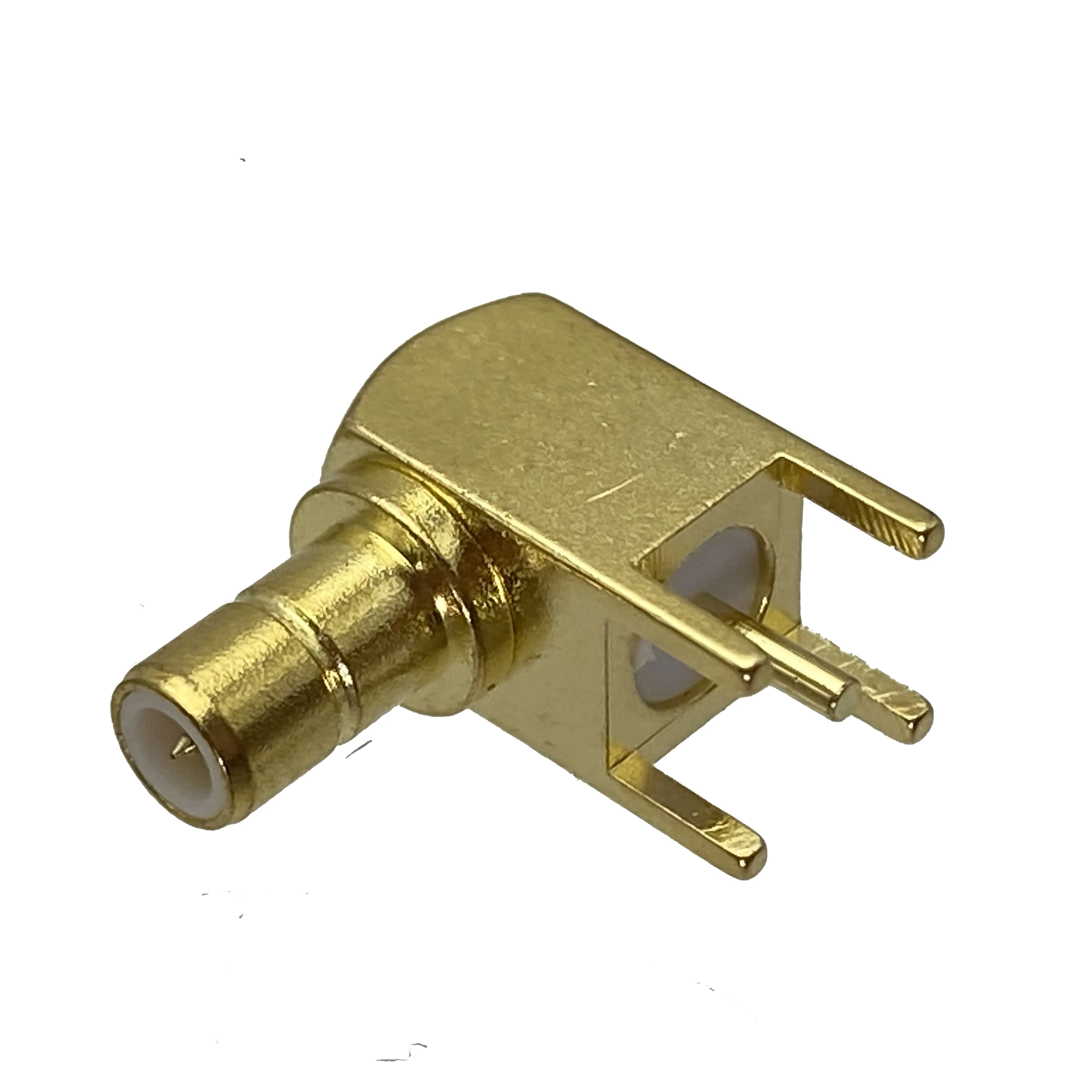 1Pcs Connector Smb Stekker Soldeer Pcb Mount Rf Coaxiale Adapter Haakse 50ohm Wire Terminal Nieuwe