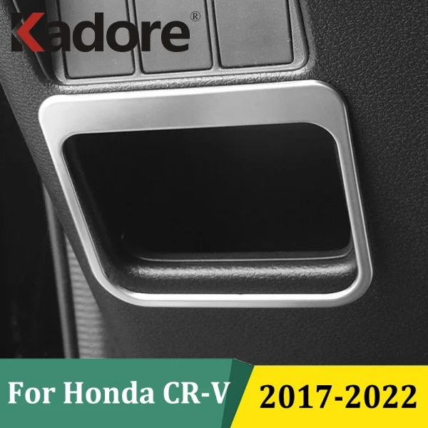 

For Honda CRV CR-V 2017 2018 2019 2020 2021 Stainless Steel Driving Side Glove Storage Box Frame Trim Car Interior Accessories
