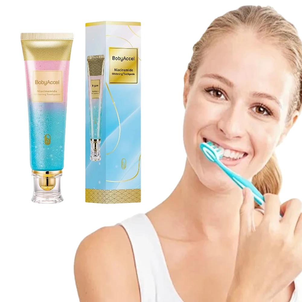 Pasta de dientes blanqueadora de niacinamida, 100G, con cuidado suave Natural, pasta de dientes de niacinamida, protege el esmalte dental para dientes sensibles