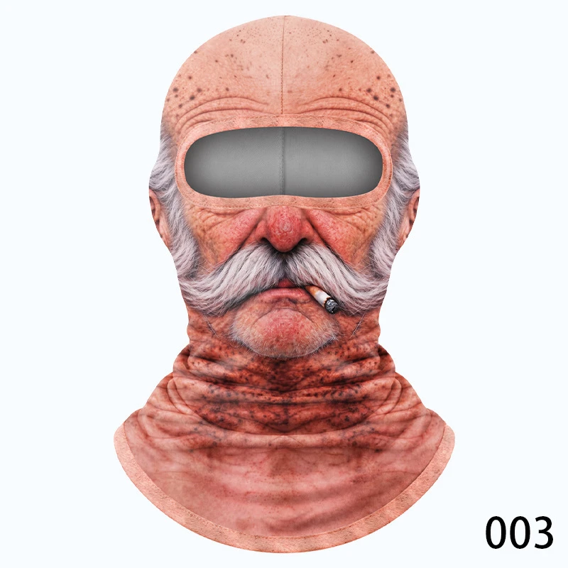 Winter Funny Print Balaclava Thermal Ski Mask Stretch Motorcycle Riding Face Mask For Cycling Skiing Snowboarding Outdoor Sports
