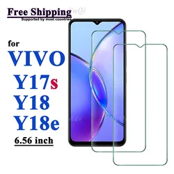 Screen Protector for VIVO Y18 Y18e Y17s Tempered Glass Crystal HD 9H Transparent Ultra Clear Anti Scratch Case Friendly