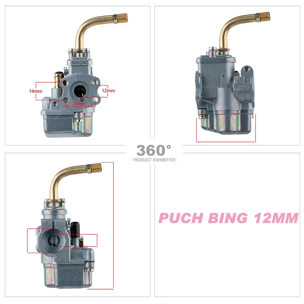 10mm 12mm 13mm Carburatore Per Bing Tipo 85/13 Per Hercules P3 Optima Vergaser Replica scorrevole a flusso piatto Carburatore Sachs Ciclomotore