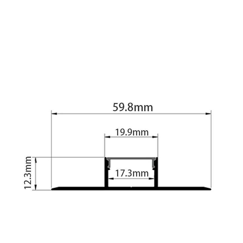 Trimless Recessed Aluminum Profile Ceiling Plaster-in Led Channel Lighting With Diffuser For Ceiling Bedroom Indoor