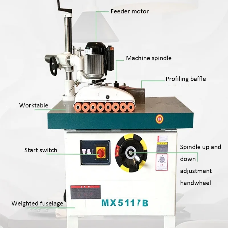 وصول جديد جودة عالية محور واحد آلة طحن النجارة المغزل العفن مع المغزل العلوي