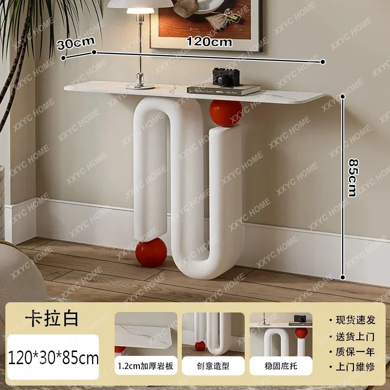 XX Modern simple light luxury high-end entrance corridor villa entrance table end view platform